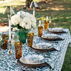Ginkgo Teal Tablecloth