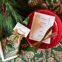 Gold Bow Beaded Napkin Ring | Set of 4