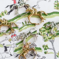 Gold Jockey Napkin Ring | Set of 4
