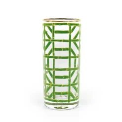 Green Bamboo Highball Glass | Set of 4