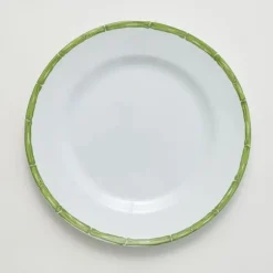 Green Bamboo Melamine Dinner Plate | Set of 6