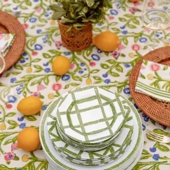 Green Bamboo Melamine Luncheon Plate | Set of 6