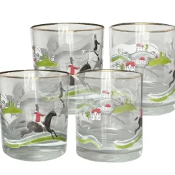 Hunt Scene Bourbon Glass | Set of 4