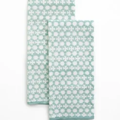 India Hicks Cuban Cross Palladian Blue Tea Towels