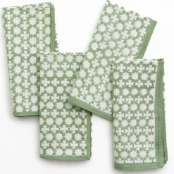 India Hicks Cuban Cross Soft Sage Napkins