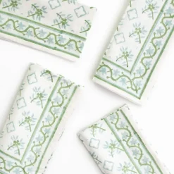 India Hicks Cuban Flower Blue & Green Napkins