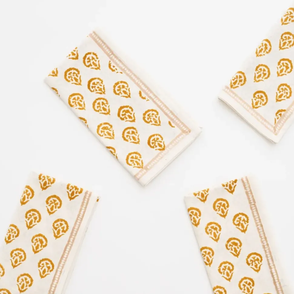 India Hicks Home Carnation Golden Napkin | Set of 4