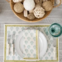 India Hicks Home Carnation Seafoam Placemat | Set of 4