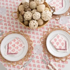 India Hicks Home Carnation Blush Tablecloth