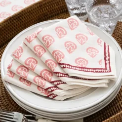 India Hicks Home Carnation Blush Napkin | Set of 4