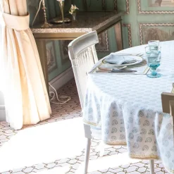 India Hicks Home Carnation Seafoam Tablecloth