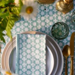 India Hicks Home Cuban Cross Palladian Blue Napkins