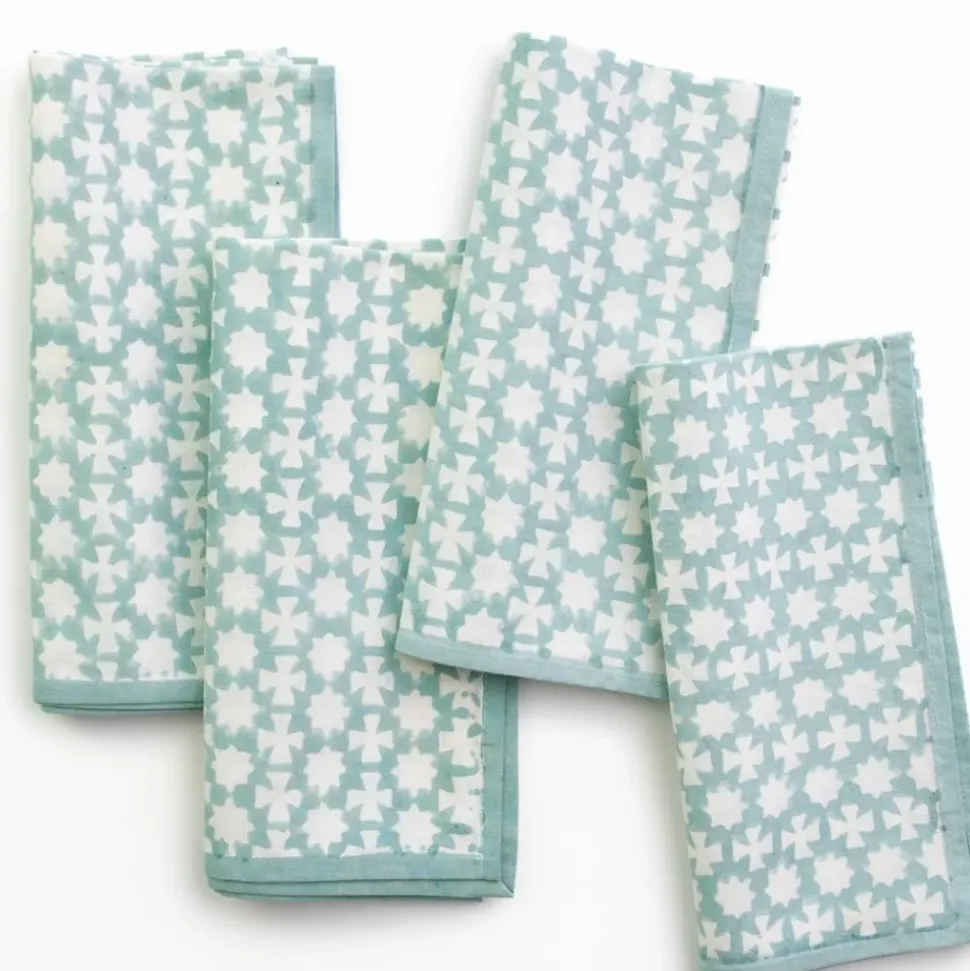 India Hicks Home Cuban Cross Palladian Blue Napkins