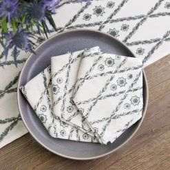 India Hicks Home Diamond Blue Napkins | Set of 4