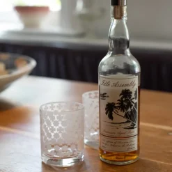 India Hicks Home Frosted Cuban Cross Bourbon Glass | Set of 4