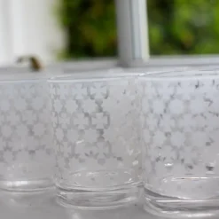 India Hicks Home Frosted Cuban Cross Bourbon Glass | Set of 4