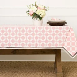 India Hicks Home Latticework Blush Tablecloth