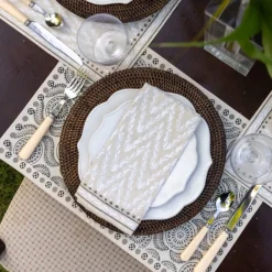 India Hicks Home Medals & Mustaches Placemats | Set of 4
