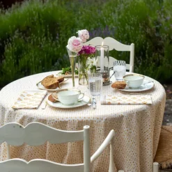 India Hicks Home Palm Avenue Golden Tablecloth