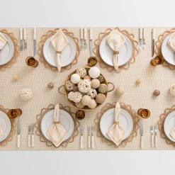 India Hicks Home Palm Avenue Golden Tablecloth