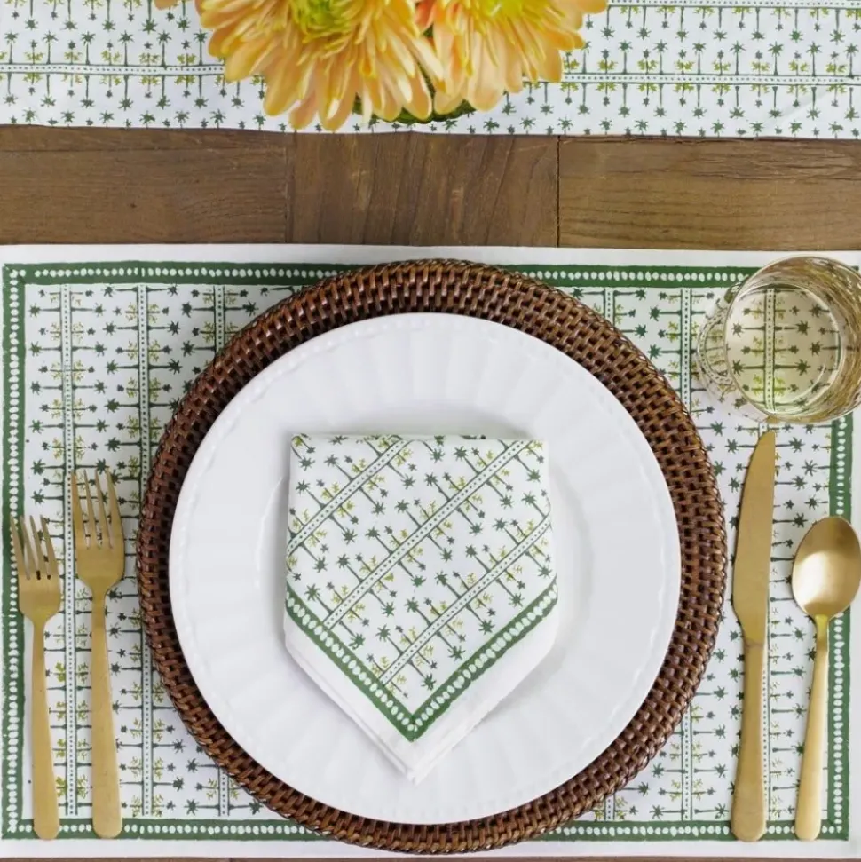 India Hicks Home Palm Avenue Hunter Green Placemat | Set of 4