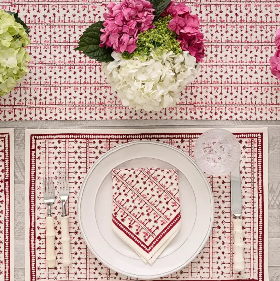 India Hicks Home Palm Avenue Blush Placemat | Set of 4