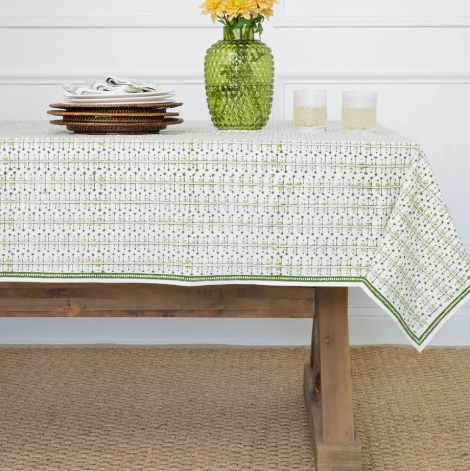 India Hicks Home Palm Avenue Hunter Green Tablecloth