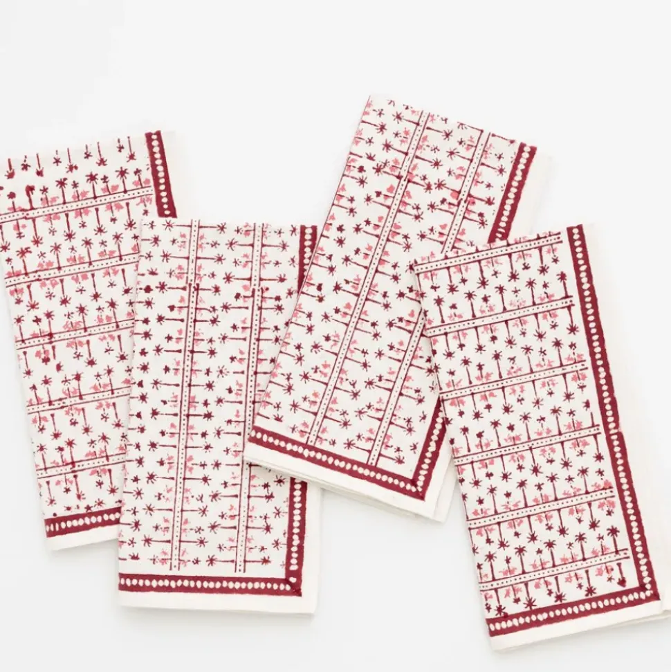 India Hicks Home Palm Avenue Blush Napkin | Set of 4