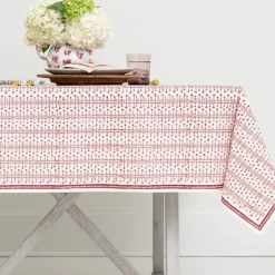 India Hicks Home Palm Avenue Blush Tablecloth