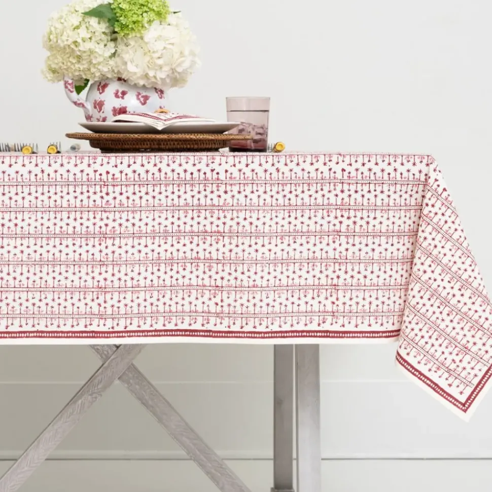 India Hicks Home Palm Avenue Blush Tablecloth