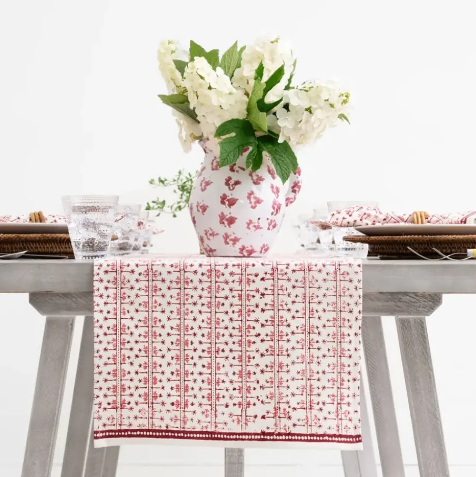 India Hicks Home Palm Avenue Blush Table Runner