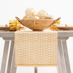India Hicks Home Palm Avenue Golden Table Runner