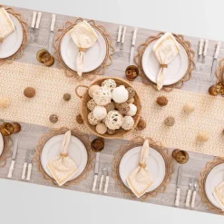 India Hicks Home Palm Avenue Golden Table Runner