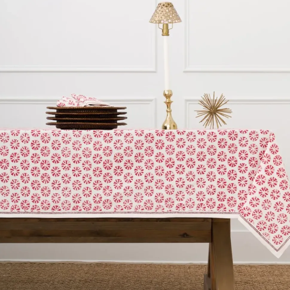 India Hicks Home Sea Biscuit Red Tablecloth
