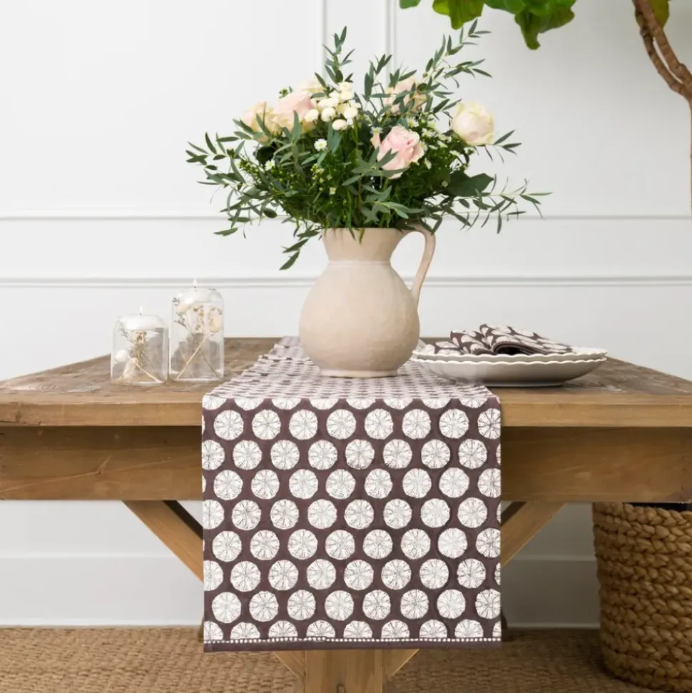 India Hicks Home Sea Biscuit Chocolate Table Runner