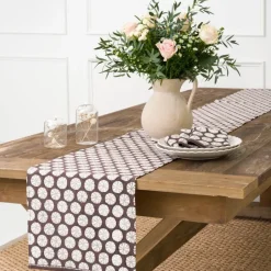 India Hicks Home Sea Biscuit Chocolate Table Runner