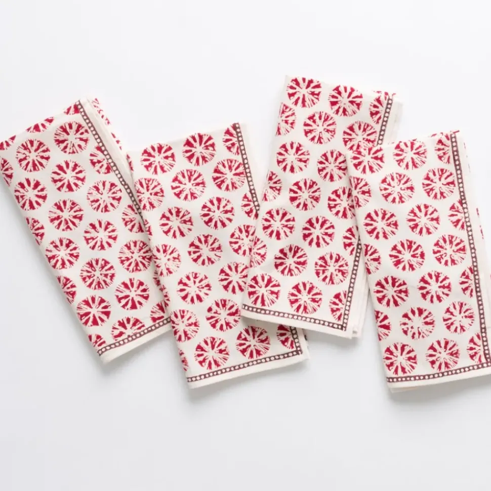 India Hicks Home Sea Biscuit Red Napkin | Set of 4