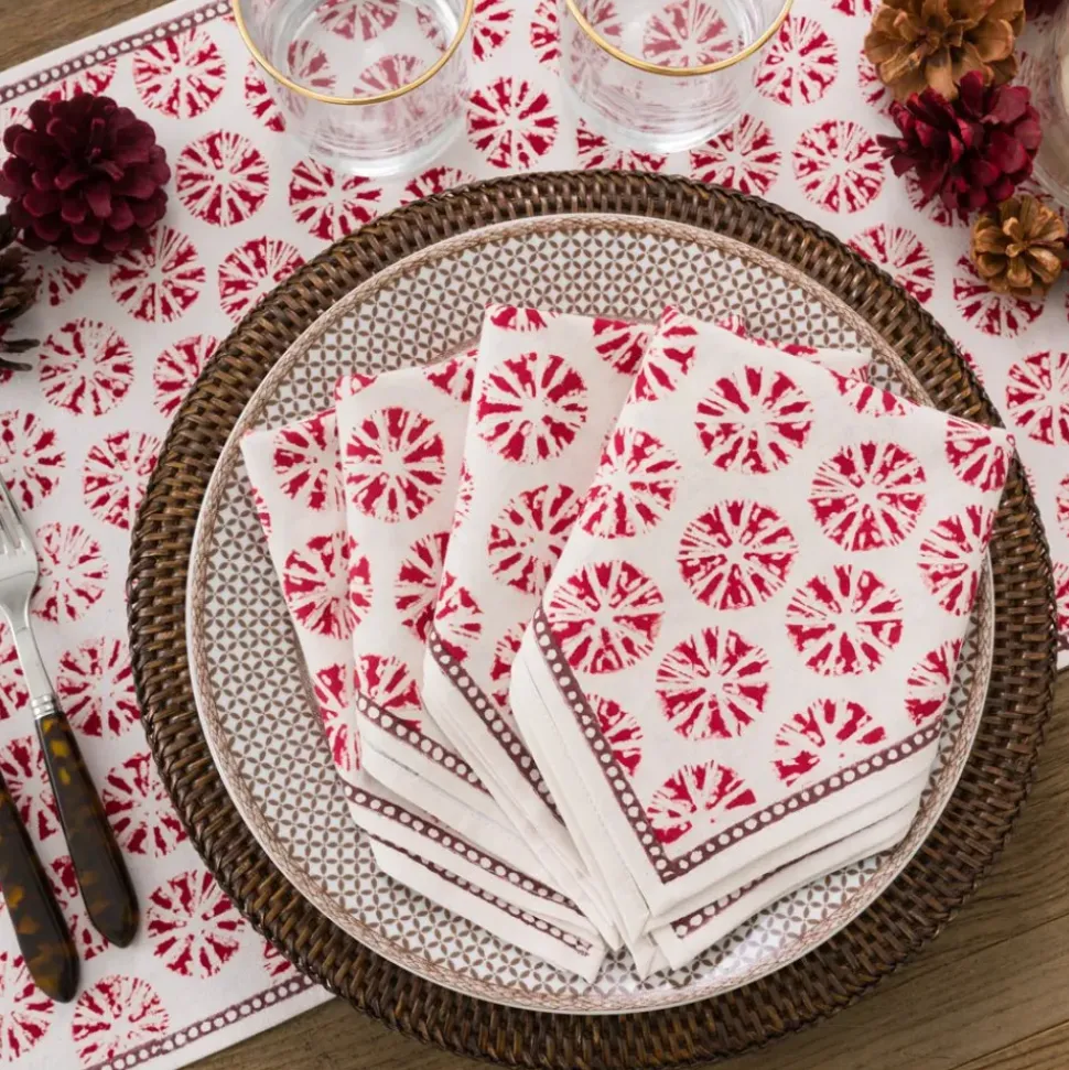 India Hicks Home Sea Biscuit Red Napkin | Set of 4