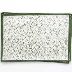 India Hicks Home Sea Ferns & Domino Hunter Green Placemat | Set of 4