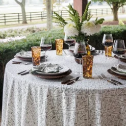 India Hicks Home Sea Ferns & Domino Hunter Green Tablecloth