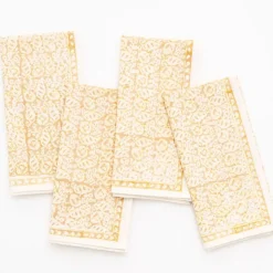 India Hicks Home Seashell Golden Napkin | Set of 4
