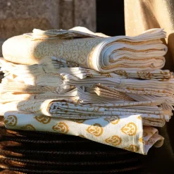 India Hicks Home Seashell Golden Napkin | Set of 4