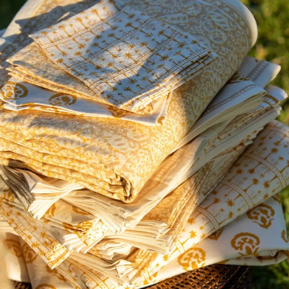 India Hicks Home Seashell Golden Tablecloth