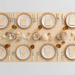 India Hicks Home Seashell Golden Tablecloth