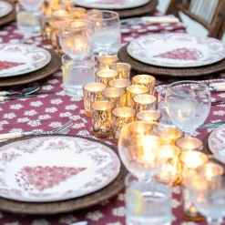 India Hicks Home Sparks Oxblood Tablecloth