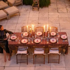 India Hicks Home Sparks Oxblood Tablecloth