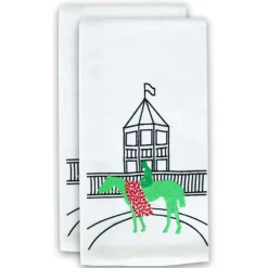 Kentucky Derby Winner's Circle Embroidered Tea Towels