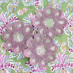 Lavender Woven Doodles Coaster | Set of 4