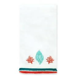 Lyford Shell Embroidered Tea Towels