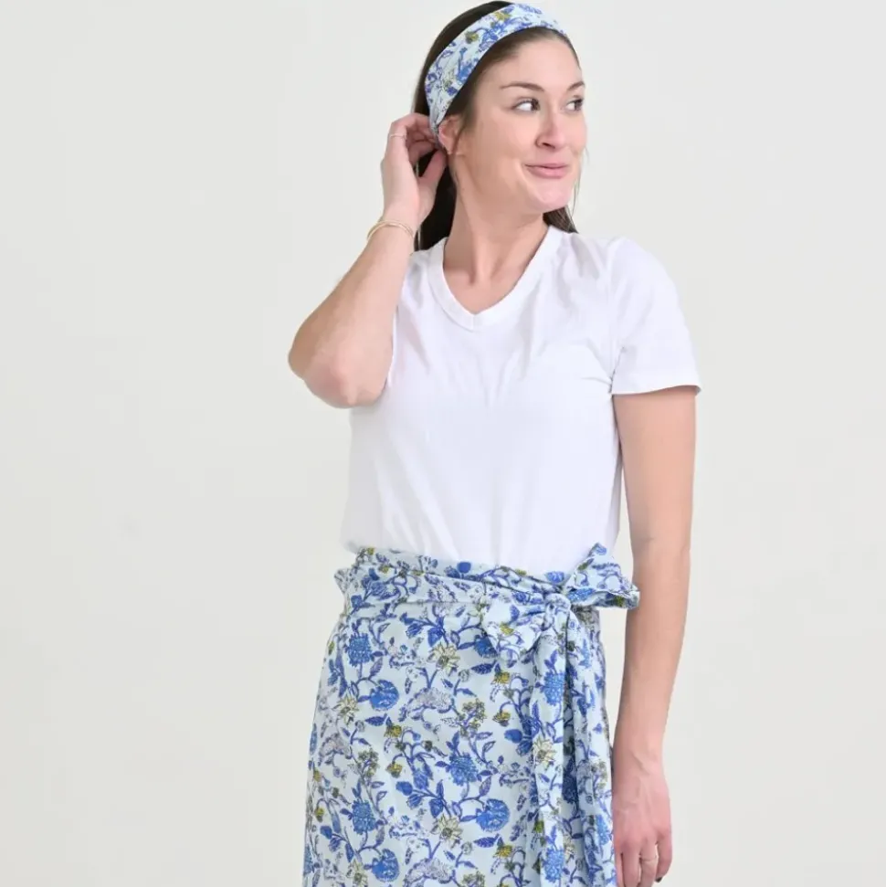 Mila Floral Blue Headband